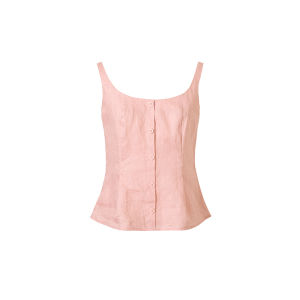 Summer Casual Linen Camisole Skirt Set