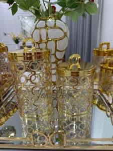 Acrylic Jars/Gold Storage Jars/Balang Kuih Raya