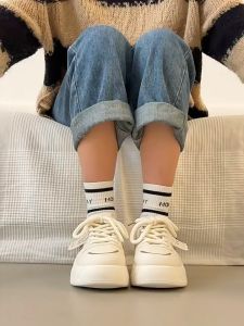 Sepatu Sneakers Tali Kasual OutFit Of The Day Wanita YS 2406