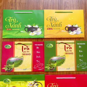 Túi Giấy Đựng Trà Thái Nguyên Làm Quà Tặng Túi Quà Trà Loại 500gr 1kg Quà Biếu Trà Trang Nhã Trà Phạm Nga