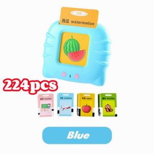 224pcs Bilingual Flash Cards Reader Early Learning Talking Toys Musical with Sound Effect 儿童益智卡片双语早教机