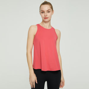 Superflower Áo khoác chạy bộ màu trơn không tay nữ áo yoga chạy bộ tập thể dục Rèn luyện tập gym đồ thể thao thoáng khi nhanh khô