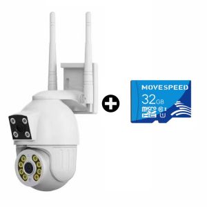 V380 Pro Outdoor waterproof CCTV Camera BUY 1 TAKE 1 8MP Dual Lens Dual Screens two-way audio and speaker Infrared night vision auto tracking APP Control remote Monitor COD