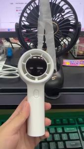 Mini handheld fan USB rechargeable portable bladeless handheld fan with digital display of wind power 100 levels of strong wind speed personal fan