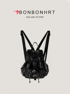 Túi Đeo Vai Đôi PU Da PU Chống Thấm Nước Dung Tích Lớn Có Dây Rút Khóa Kéo Khóa Kéo Phong Cách Cổ Điển Du Lịch Sinh Viên