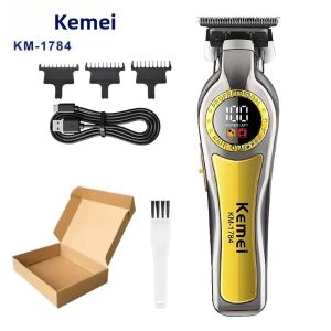 Kemei | Tông Đơ Cắt Tóc Điện Kemei KM-1784 Máy Cắt Râu Không Dây Có Thể Sạc Lại Với 3-4 Đầu Phun Lưỡi Dao Bằng Thép Không Gỉ Cho Nam Máy Cắt Tóc