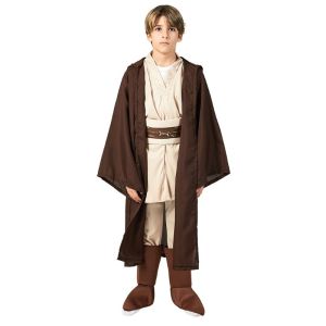 Toystoreshop 4-14 Years Old Movie Jedi Warrior Costume Kids Halloween Costumes for Boys Star Wars Dress Up Hooded Robe Cloak Outfits Set