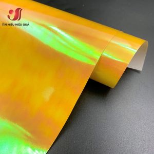Vải Vinyl Chuyển Nhiệt Holographic Dán Ủi Lên Áo Thun Túi Mũ Đồ Thủ Công DIY Trang Trí 30x25cm Màng PET Bề Mặt Có Độ Bám Dính Cao