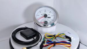 ELING 85mm 4 in 1 Oil Pressure 10Bar Water Temp Fuel Level Voltmeter Gauge 120 200km/h MPH GPS Speedometer Tachomete for Auto RV