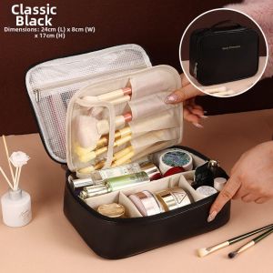 Detachable Double Layer Portable Travel Makeup Bag