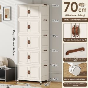 Younal | Tủ Nhựa Đa Tầng Gấp Được Dung Lượng Lớn
