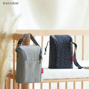 Insular | Portable Mother Feeding Bottle Bag Heat Insulation Lunch Bags Leak-proof Breast Milk Cooler Bag with Stroller Hanging Design