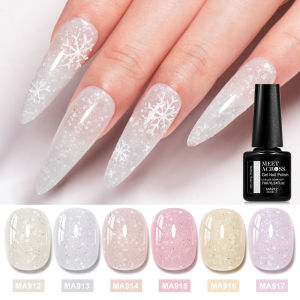 Sơn Gel Móng Tay Màu Hồng Nude Hình Bông Tuyết Lấp Lánh 10ml Lớp Nền Cao Su Bán Vĩnh Cửu Tẩy Được Sơn Gel UV Tự San Phẳng Dành Cho Dụng Cụ Làm Móng Tự Làm