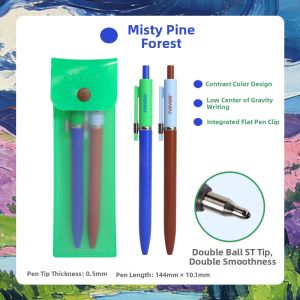 NEVER | Auto-Click Dual Tip Fine Point Fountain Pen 2 pcs
