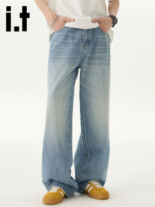 izzue | Quần Jeans Chân Thẳng Bamboo Chất Liệu Giặt Xước Vintage