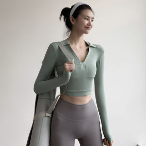 Slimming Yoga Clothes Womens Spring Autumn Professional Training Pilates Long Sleeve Running Fitness Wear Breathable Quick Dry