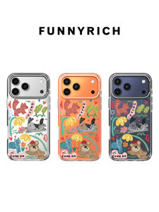 FUNNY RICH | Magnetic Cute Watercolor Graffiti Transparent Shockproof Case for iPhone