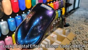 AIKKA AK854 Blue Violet | Lucky Crystal | Automotive 2K Car Paint Motor Body Aerosol Spray Cat Bancuh Kereta DIY 车漆