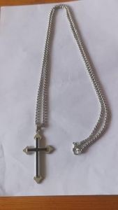 Vintage Gothic Hollow Cross Pendant Necklace Silver Color Cool Street Style For Men Women Gift Wholesale Neck Jewelry