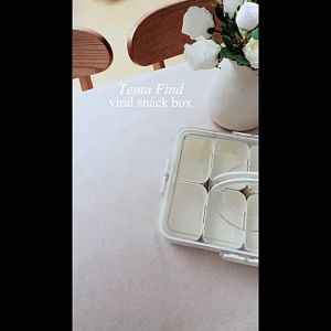Split service tray with handle - lid and detachable snack box 8 compartments fruit container Food storage Snack Lunch Organizer Refrigerator Platter Deli rack Travel Candy Party Salad