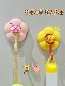 Strong Load Bearing Cute Suction Cup Hook No Drilling Bathroom Toilet Towel Hook Home Use Cartoon Traceless Plastic Hook