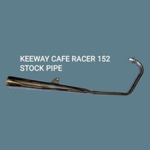 KEEWAY CAFE RACER 152 - STOCK PIPE - STAINLESS - MUFFLER - (Double Tube Elbow)