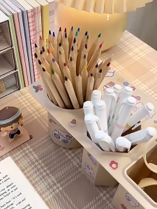 Multipurpose Tabletop Organizer Cosmetic & Stationery Desktop Storage Basket Display