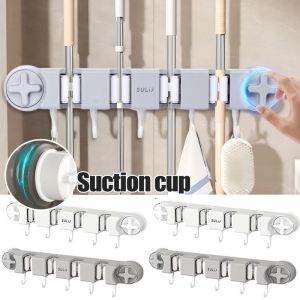 ที่วางไม้กวาดแบบอัปเกรด / ที่วางไม้กวาดแบบดูดสุญญากาศสำหรับงานหนัก / ที่แขวนไม้ถูพื้นแบบติดผนังโดยไม่ต้องเจาะ / ชั้นวางไม้ถูพื้นสำหรับใช้ในครัวเรือน