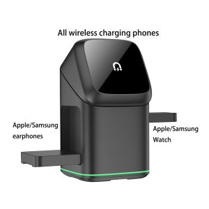 3 in 1 15W Qi2 Foldable Stand Charging Station for Samsung iPhone Multi-Function Magnetic Wireless Phone Charger