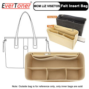 EverToner Felt Cosmetic Liner Bag for Liz Visetos Bag Iiner Cosmetic Bag Handbag Insert Bag Organizer Makeup Cosmetic Storage Base Shaper