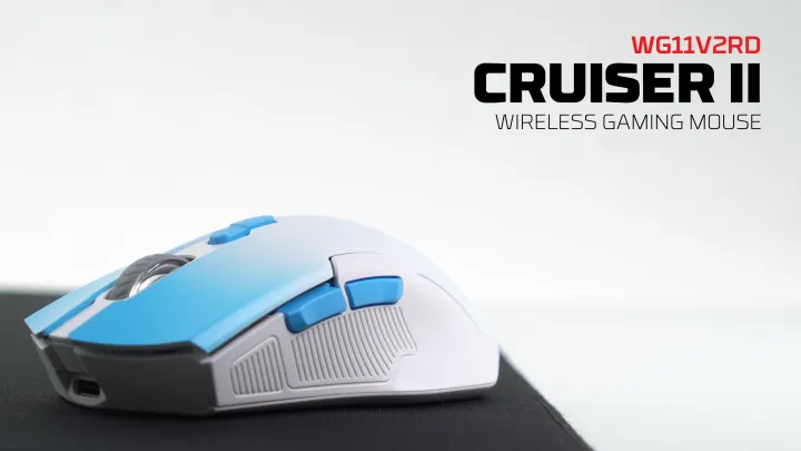 Fantech Cruiser II WG11v2RD Wireless Gaming Mouse | Symmetrical Shape | Huano BSWD | Pixart Sensor