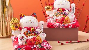 Mèo thần tài vẫy tay Đại phú đại quý cao 18cm mèo thần tài kinh doanh quà tặng khai trương tân gia ý nghĩa