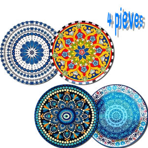 4-piece set - Wooden table mats non-slip and heat-resistant for tabletop protection dining table decor and restaurant gifts