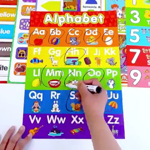 BIG SIZE CHART FOR EDUCATIONAL English Alphabet Numbers Colors Chart For Kid Educational