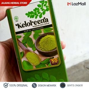 Keloreena Kapsul Original ( Produk Bergaransi Resmi ) - Keloreena 50 Kapsul / Keloreena 100 Kapsul Terlaris Asli Ekstrak Daun Kelor / Moringa Berkhasiat Memiliki Banyak Kandungan