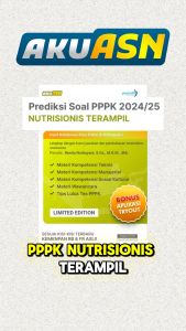 AKU ASN Buku Prediksi Soal PPPK 2025/26 Nutrisionis Terampil (D3 Gizi) 2024