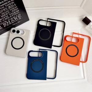 szhaiyu | Duo Thin Magnetic Wireless Charge Phone Case for For IPhone Duo for Magsafe Skin Feel Shockproof Fold Hard PC Cover Funda