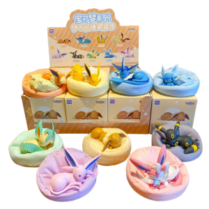 Takara Tomy | Pokémon 9 Styles Eevee Family Sleeping Position Ornament Anime Figure Umbreon Sylveon Genuine Products Model Ornament Toy Gift