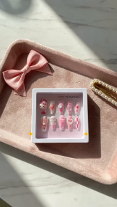 Timi Baby Childrens  nails Girl press on nails cute nail Art for kids can use Repeated