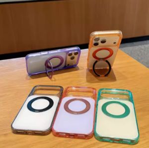 360° Rotating Magnetic Ring Holder Case For iPhone 17 16 15 14 13 12 18 Pro Max Air 16e 17e Phone Shell Hit Color Cover