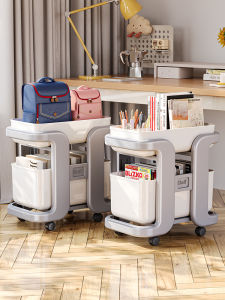 Portable Bookbag Storage Rack under Desk Organizer Home Use Plastic Material Universal Space Book Storage Shelf Moving Shelf
