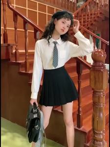 [CHEAP FAST DELIVERY]Japanese JK Fashion pleated skirt women versatile simple 2023 spring summer and autumn models high-waisted slimming lining temperament A-line skirt