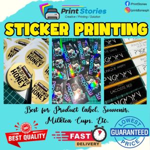 Sticker Printing | Vinyl Sticker | Vlogger Sticker | Machine Cut | Manual Cut - Waterproof/Water Resistant - Print Stories