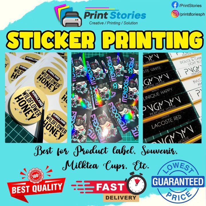 Sticker Printing | Product Label | Vinyl Sticker | Vlogger Sticker