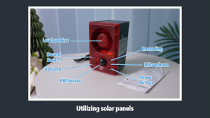 Solar Sensor Alarm with 130dB Volume Adjustable Siren Sound IP65 Waterproof Remote Control Motion Sensor Security Alarm System for Anti-theft Burglar Farm Scare Animals
