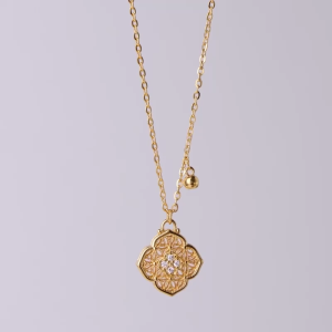 Chow Sang Sang 周生生 999 24K Pure Gold Cultural Blessings Auspicious Lock Ruyi Necklace for Women 47cm 95553N