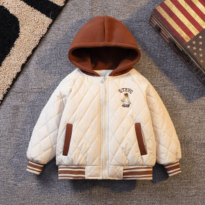 เสื้อแจ็คเก็ตเบสบอลบุขนแกะ ทรงหลวม แขนยาว ปกป้องฤดูใบไม้ร่วงและฤดูหนาว สำหรับเด็กชายและเด็กหญิง