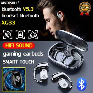 TERMURAH OWS Headset bluetooth Wireless earphones XG33 Full bass original nirkabel earphone Bluetooth 5.3 Earbud Tahan Air dengan Tahan Air Layar Sentuh Digital LED Layar 9D earbud Wireless headphones Earphones Nirkabel dengan mikrofon