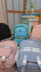 🔺3134 #Korea Backpack High Quality ( Beg Sekolah / School Bag / Beg Galas / Laptop / College ) Design Petak