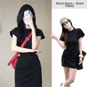 SUHUIQIAN | Slim Fitting Short Sleeve Summer Elegant Long Dress
